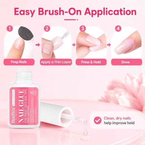 Beetles 10ML Super Strong Nail Glue for Press-On & Acrylic Nails – Waterproof & Fast Drying