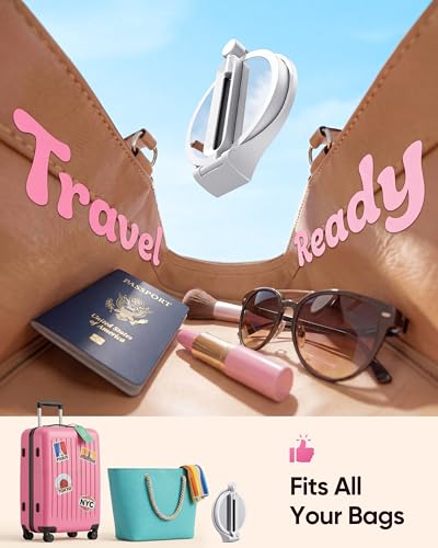 Travel Makeup Mirror with Lights, 1X/30X Magnification, 3 Color Modes