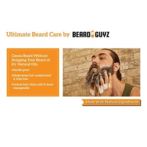 Beard Guyz Beard Wash ? Daily Beard Cleanser & Shampoo ? Gentle Facial Hair Wash with Argan Oil & Botanic Extracts ? Refreshing Citrus Beard Cleanser for Men¡¯s Grooming, 8 oz