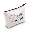 G2TUP F G Makeup Bag Flight Attendant Cosmetic Bag Airplane Attendant Gift Cabin Crew Gift Stewardess Makeup Travel Pouch with Zipper