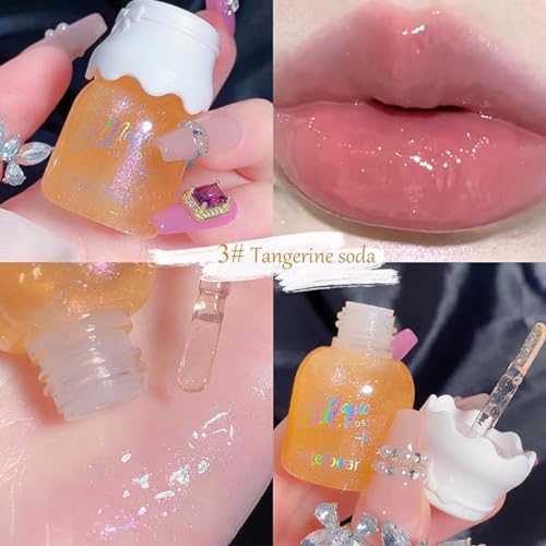 3-Piece Shimmer Lip Gloss Set with Hydrating Vitamin E Oil