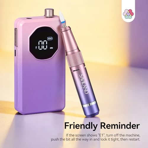 SAVILAND Nail Drill 40000RPM | 30s Fast Removal Gel Acrylic