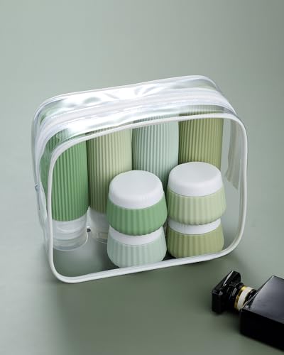 Travel Bottles 8 Pack TSA Approved 3oz Leak Proof Silicone