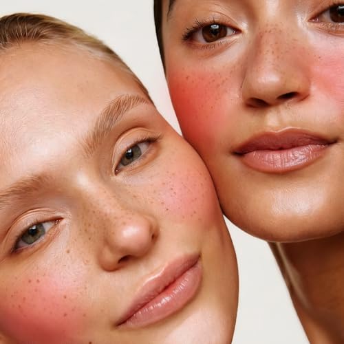 [Blush & Freckles 2-in-1] Liquid Blush for Cheeks, Freckle Pen, Buildable & Waterproof, Long-lasting Formula for Dewy Sunkissed Finish (Coralsea)