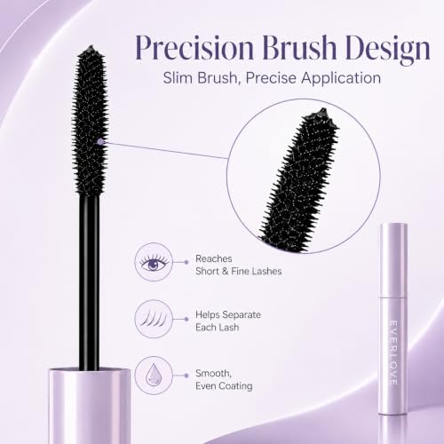 Facelove Mascara for Older Women - Lavender Tube, Precision Brush