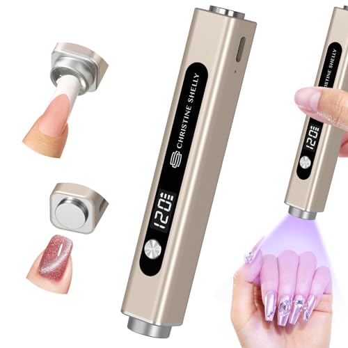CHRISTINE SHELLY Champagne Silver Flash Cure Nail Lamp UV Light for Gel Nails
