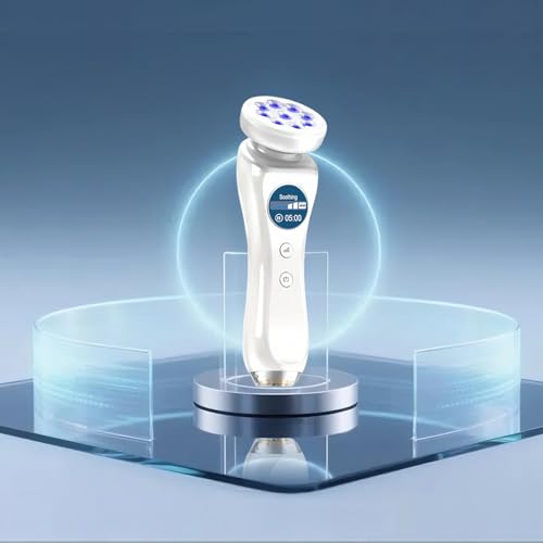 5-in-1 Beauty Massager for Face and Neck, Facial Massager for Skin Care, Red Light, Thermal, and Vibration Technologies, Improve, Firm,Tightening and Smooth Has Skin Detection Function