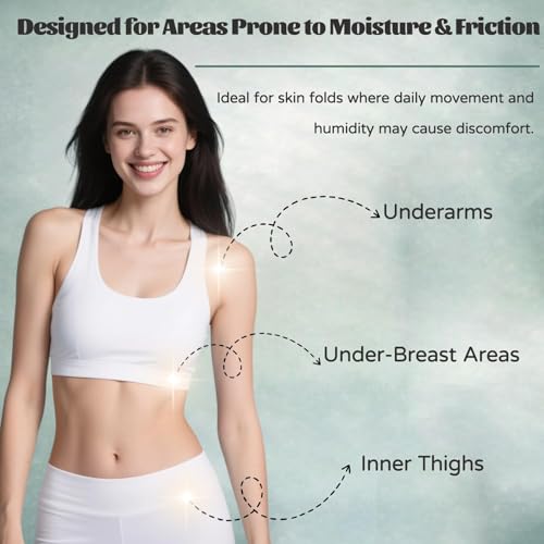Hea lora In-tertrigo Relief Cream ? Skin Fold Care & Chafing Support Cream ? Helps Soothe Irritated Skin, Reduce Moisture & Friction ? Non-Greasy Formula for Friction-Prone Areas (2PCS)