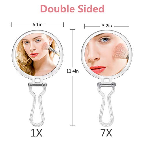 Cheftick 6" Double Sided Magnifying Mirror - 1X & 7X Makeup Mirror