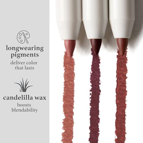 Julep The Perfect Pair 2pc Set It's Balm Tinted Lip Balm Rich Plum and With a Trace Retractable Creamy Long-Lasting Lip Liner, Sweet Truffle