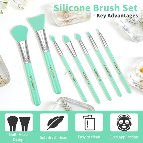 7-Piece Silicone Brush Set for UV Resin & Makeup