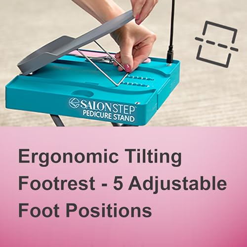 Adjustable Pedicure Footrest with LED Magnifier & Fan