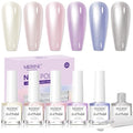 MIZHSE Pearl Nail Polish Set - 6 Quick-Dry Pearl Nail Colors, 7ml Each