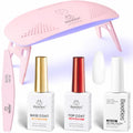 Beetles HEMA-Free Cloud White Gel Nail Kit with UV Light & Accessories