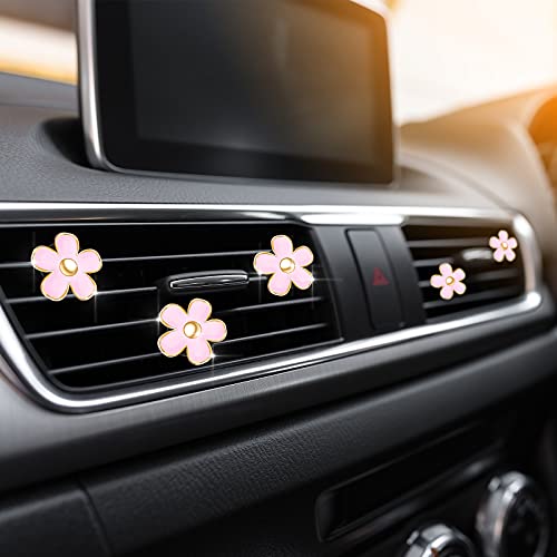 Frienda 6 Pcs Daisy Flower Air Vent Clip Air Freshener Outlet Clip Car Air Conditioning Clip Charm Car Inter Decor(Black, 2.5 cm, 3 cm, 3.3 cm)