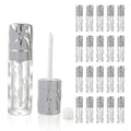 COSIDEA 16pcs Round 5ml 0.17oz silver Empty lip gloss tubes with wand prismatic Lipgloss tube containers for lip oil packing