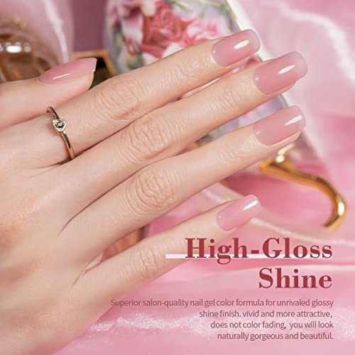 RARJSM Sheer Rose Pink Jelly Gel Nail Polish - 15ml UV/LED Soak Off