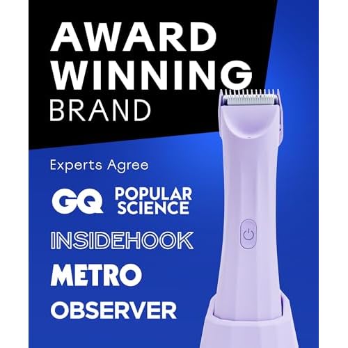 BALLS V3 The Archibald - Body and Bikini Trimmer Women - Wet/Dry, No Cuts, 100% Waterproof, Cordless - Pubic Hair Trimmer for Women and Men with Replaceable Blades
