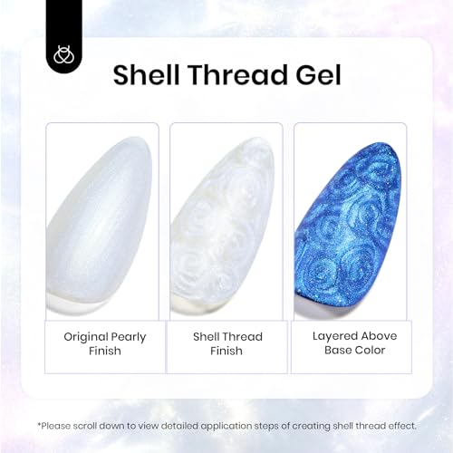 Beetles Pearl Gel Nail Polish, 1 Pcs 15ml Pearl White Glitter Blue Gel Polish Soak Off Shimmer Nail Art Crystal Snowflakes Manicure Salon Diy Home Uv Gel Nail Art Designm