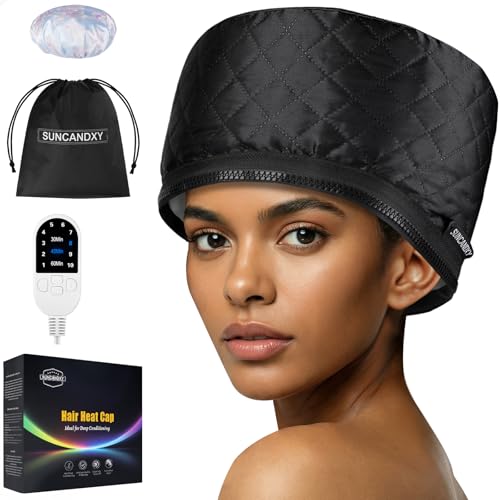 Hair Steamer Cap with 10-Level Heat & 3 Timers for Deep Conditioning
