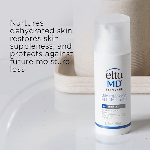 EltaMD Skin Recovery Light Face Moisturizer for Dry Skin, Oil Free Moisturizer for Face and Acne Prone Skin Care, 1.7 oz Pump