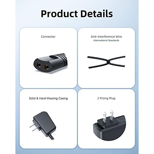 Charger Cord Fit for Braun Shaver Series 3 7 9 5 1 Electric Shaver Razor Trimmer 12V Replacement Fit for Braun 3040s 340s 310s 740s 790cc 760cc 740s 9290cc 9090cc 9095cc 9385cc