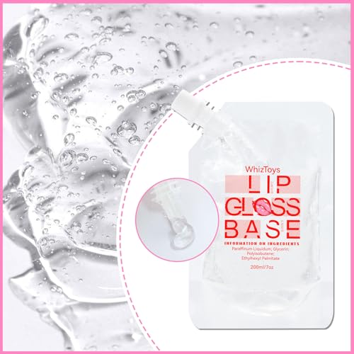 WhizToys 74PCS DIY Lip Gloss Making Kit£¬Make Your Own Lip Glosses Set Moisturizing Lip Glaze Handmade Glittery Set for Makeup Lover Beginner Teen Girl Gifts£¬200ml Lipgloss Base