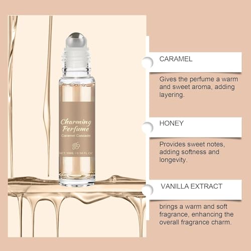 Caramel Cascade Pheromone Perfume for Women, 0.34 fl oz (3-Pack)