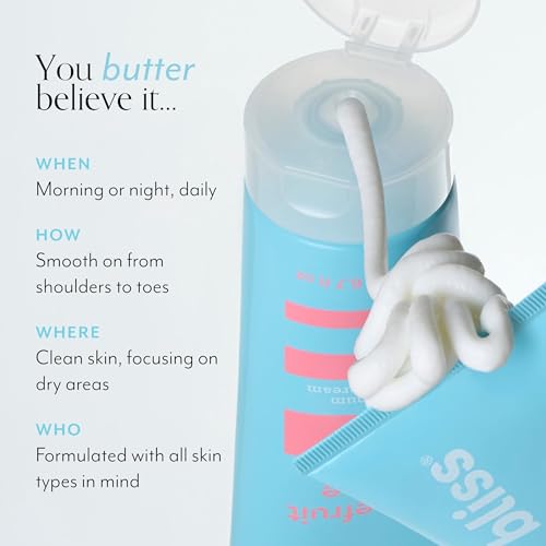 Bliss Body Butters Duo Lemon and Sage Body Butter and Grapefruit and Aloe - Maximum Moisture Cream - 6.7 Fl Oz Lotion for Dry Skin - Long-Lasting Moisturizer- Vegan and Cruelty-Free