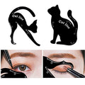 Cat Eyeliner & Eye Shadow Stencil Set - 2 PVC Templates for Precise Eye Makeup
