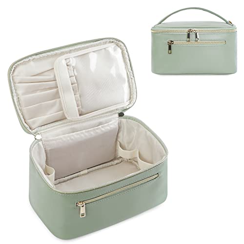 Wandering Nature Vegan Leather Makeup Bag with Brush Organizer