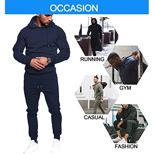 COOFANDY Men's Tracksuit 2 Piece Hoodie Sweatsuit Sets Casual Jogging Athletic Suits