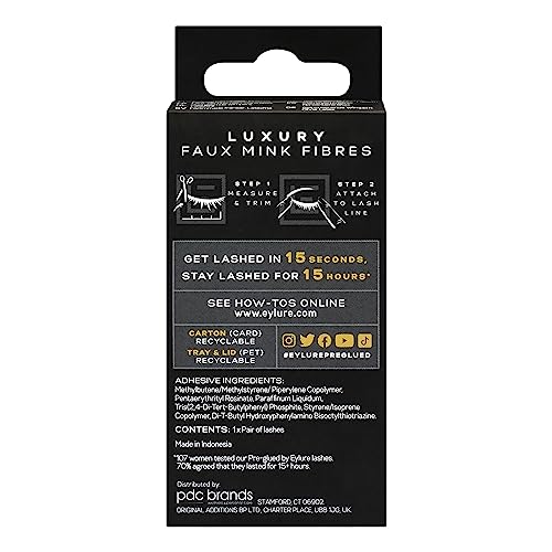 Eylure Pre-Glued False Eyelashes, Luxe Faux Mink Paragon