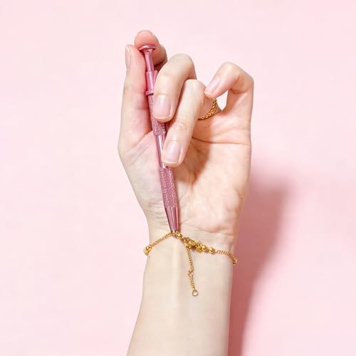 2 Pcs Piercing Jewelry Pickup Tools for Flat Back Earrings & Nose Rings - Pink