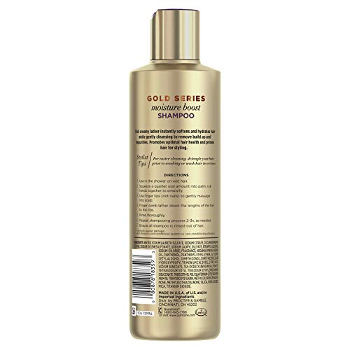 Pantene ProV Gold Series Boost, Moisture Shampoo, 9.1 Fl Oz (Pack of 2)