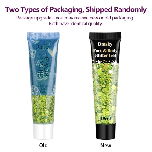 10 Colors Chunky Body Glitter Gel – Eyes, Hair, Nails