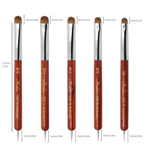 Kolinsky Dual-Ended French Nail Brush & Dotting Pen Set