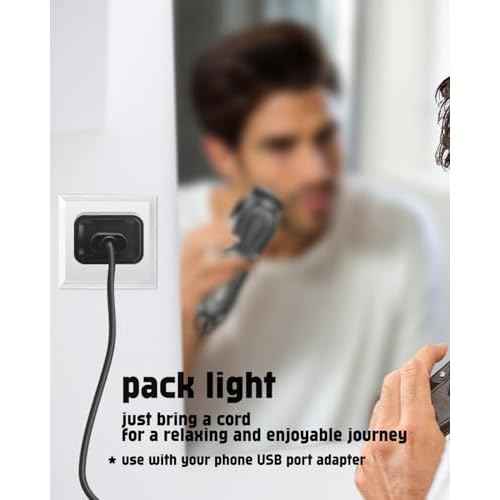 uijino Haokry Hair Clippers Charger Haokry Charger for Haokry Hair Clippers P-8900, 3.3ft Power Cord, 1 Cleaning Brush