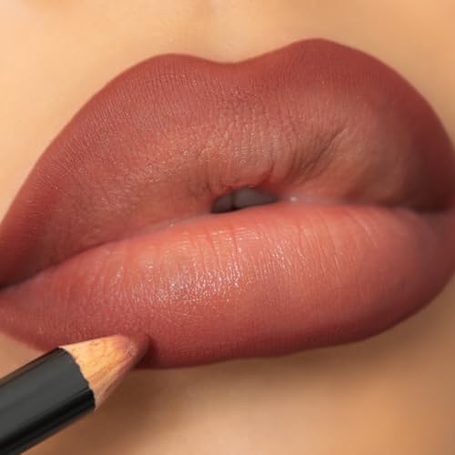 Matic Cosmetics LipMatic Mocha Lip Liner - Modern Classic Lip Liner, Long-Lasting Lip Pencil with Castor Oil, Natural Ingredients, Paraben and Cruelty-Free, American Made- Dark Mocha Brown Shade