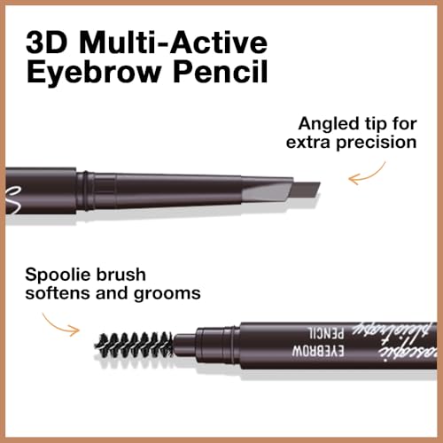 Eyebrow Retractable Pencil Set - 12 Pcs Triangle Tip Dual-Sided