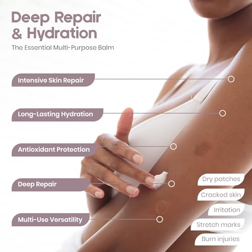 GAMAN Repair Balm - Intensive Skin Repair with Emu Oil, Camellia Oil & Vitamin E - Soothes Burns, Scars & Irritation - Body Moisturizer & Healing - Natural & Safe for Sensitive Skin