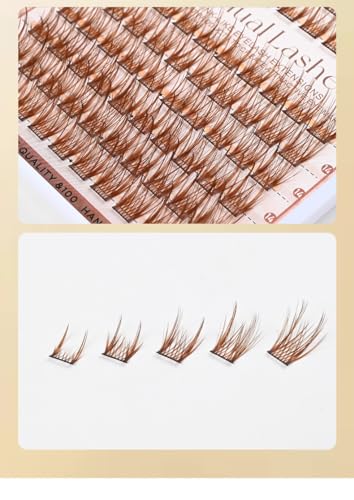 Brown Lash Clusters 8-16mm Mixed Lengths 120pk DIY Extensions