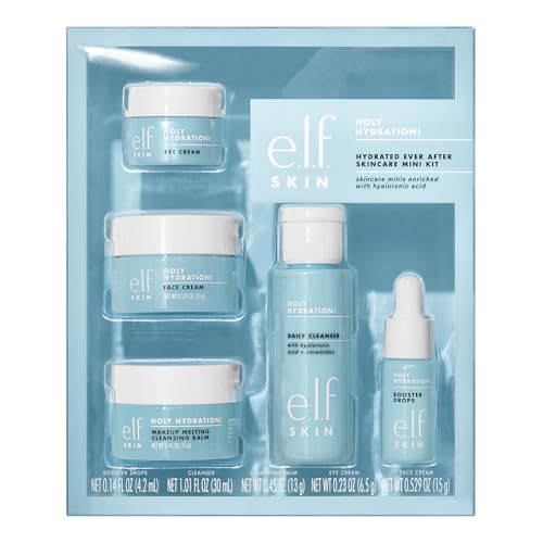 e.l.f. SKIN Hydration Skincare Mini Kit Travel Set, Hyaluronic Acid & Peptides