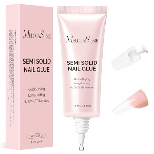 MelodySusie Nail Glue for Press On Nails, 15ml