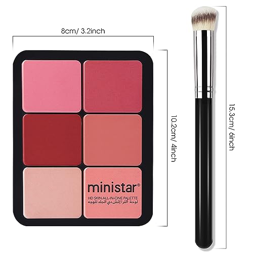 LSxia Set #01 12-Color Cream Blush Makeup Palette for Cheeks, Waterproof & Long-Wearing