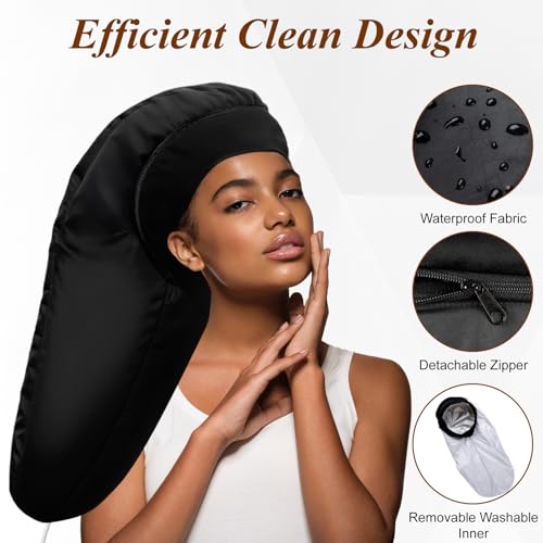 Heated Hair Steamer Cap with 10-Level Temperature & 3 Timer Settings