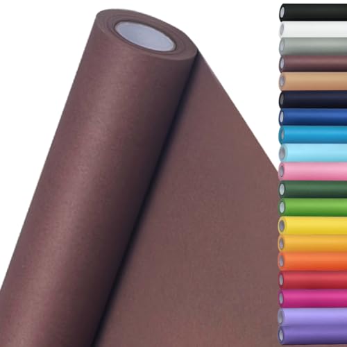 SMART&CASUAL 15" x 450" (37.5') Kraft Paper Roll for Art Craft Supplies Gift Wrapping Moving Packing Kids Painting Drawing Paint Easel Poster Chart Paper (Coffee, 15"W x 450"L (37.5'))