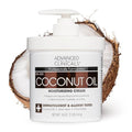 Advanced Clinicals Coconut Oil Body Cream For Women & Men | Hydrating Coconut Lotion For Extremely Dry Skin | Visible Anti Aging Body Butter Skin Care Balm Moisturizer For Hand, Heel, Feet, 16 Ounce
