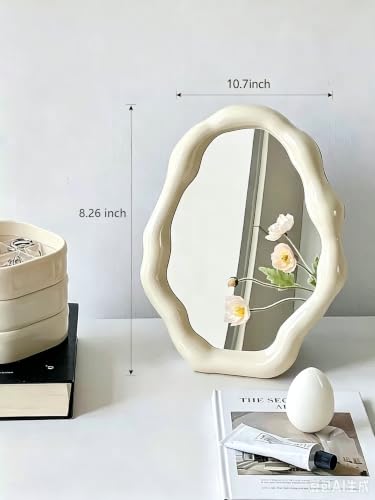Gugululu 2025 White Cloud Makeup Mirror with Adjustable Bracket - Desktop & Wall Decor