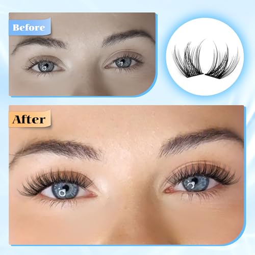 12mm Wispy Lash Clusters - Natural Eyelash Extensions for Daily Wear
